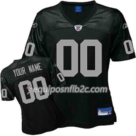 Camiseta Mujer NFL Oakland Raiders Personalizar Negro 